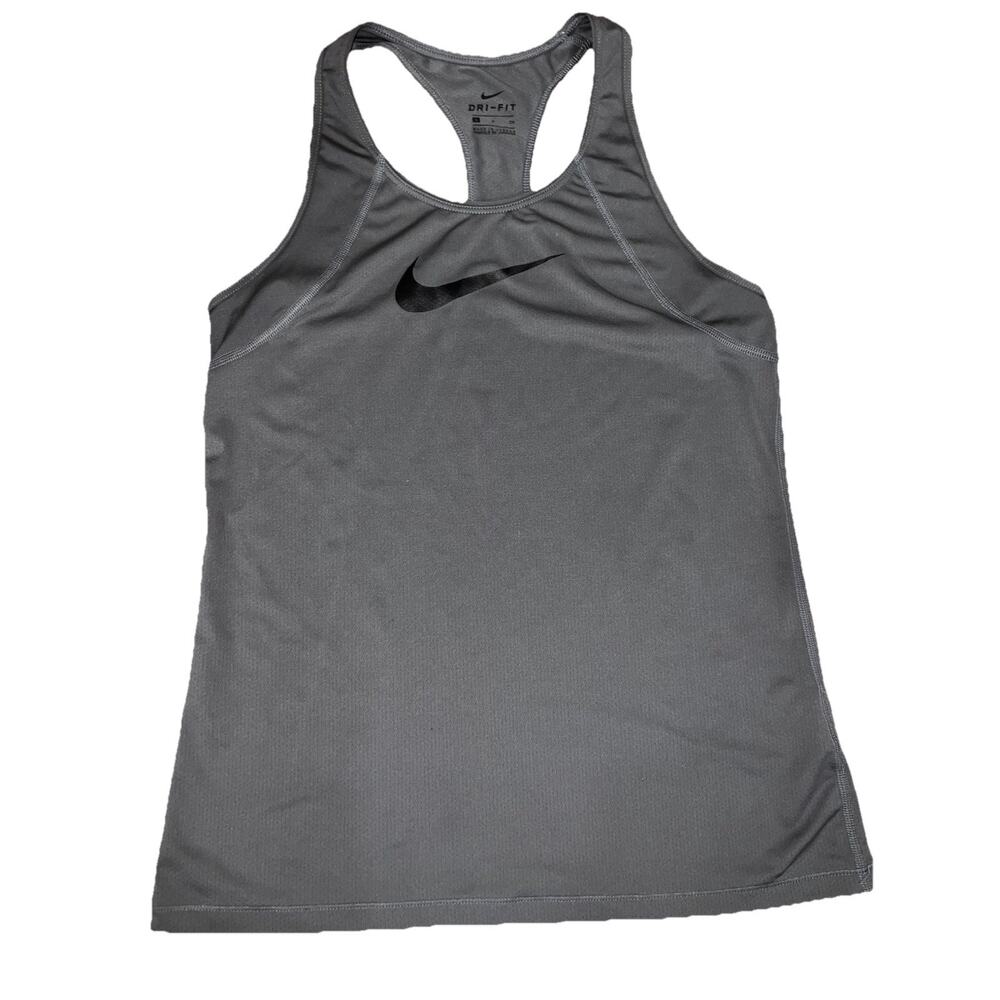 Nike Dri-FIT Racer Back Women's Tank Top, Grey/Black, Size L